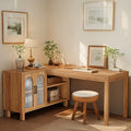L Shaped Desk with Cabinet and Shelves | 59\